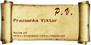 Prazsenka Viktor névjegykártya